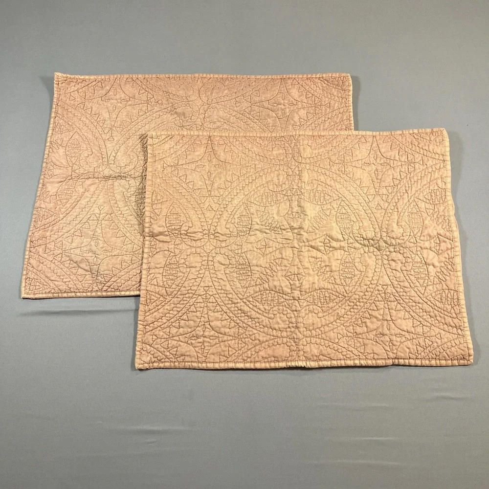 Set Of 2 Target Corporation Standard Pillow Shams Dusty Pink Intricate Medallion